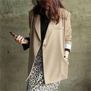 One-button Boxy-fit Blazer With Belt