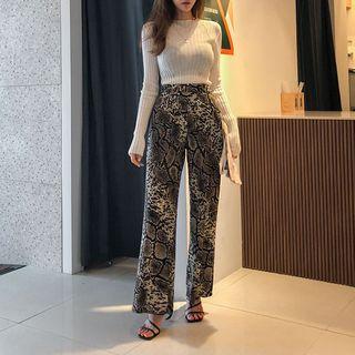Python Print Wide-leg Pants