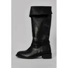 Fold-over Low-heel Tall Boots