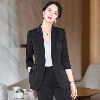 Elbow-sleeve Blazer / Straight Leg Pants / Pencil Skirt