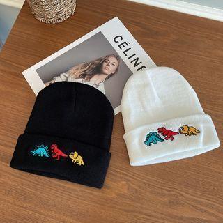 Dinosaur Embroidered Knit Beanie