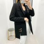 Pin Accent Buttoned Coat