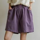 Tab-detail Wide-leg Shorts