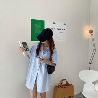 Polo-neck Long-sleeve Shirt