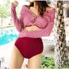 Set: Check Bikini + Cover Up