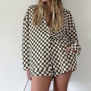 Set: Checkerboard Shirt + Shorts