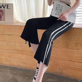 High Waist Capri Bootcut Pants