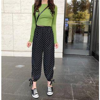 Plain Long-sleeve T-shirt / Harem Pants
