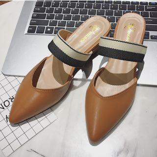 Low Heel Pointed Mules