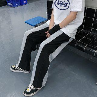Panel Straight-cut Sweatpants