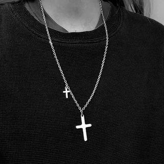 Alloy Cross Pendant Necklace As Shown In Figure - 60cm