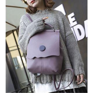 Buttoned Flap Backpack