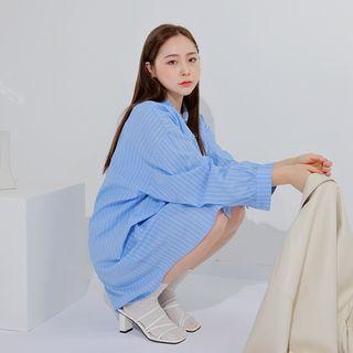 Boyfriend Pinstripe Cotton Shirt