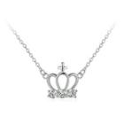 Fashion Elegant Crown Necklace With Austrian Element Crystal Silver - One Size