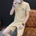 Set: Short-sleeve Chinese Style Top + Shorts
