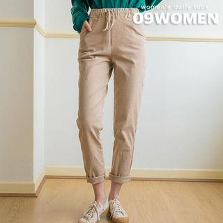 Plus Size Drawcord Tapered Pants