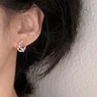 Cz Crescent Stud Earring