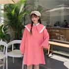 Lantern-sleeve Collared Dress