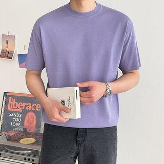 Short-sleeve Plain Summer Knit Top