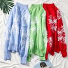 Loose-fit Snowflake-print Sweater
