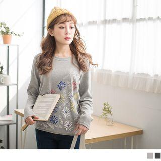 Long Sleeve Floral Print Top
