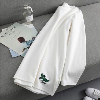 Embroidered Long-sleeve T-shirt Off-white - One Size