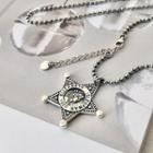 925 Sterling Silver Star Pendant Necklace A1752 - 925 Silver - Silver - One Size