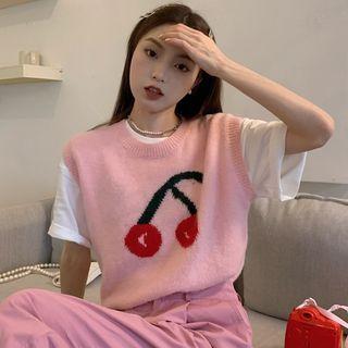 Fruit Jacquard Sweater Vest