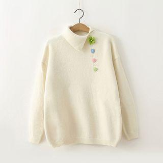 Collar Embellished Sweater