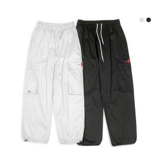 Straight-fit Drawstring Cargo Pants