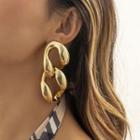 Chunky Chain Alloy Dangle Earring 2620 - 1 Pair - Gold - One Size