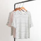 Bell-sleeve Stripe T-shirt