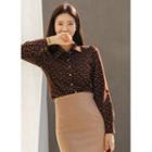 Puff-sleeve Napped Floral Blouse