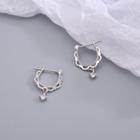 Rhinestone Alloy Sterling Silver Earring 1 Pair - Earrings - Silver - One Size