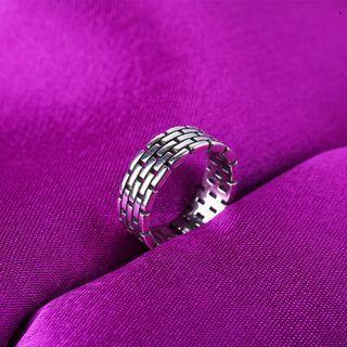 Woven Ring 002 - Silver - One Size