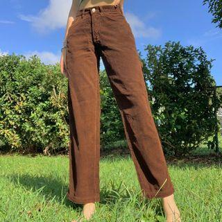 High Waist Corduroy Straight Leg Pants