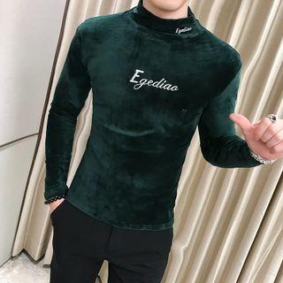 Long-sleeve Letter Embroideerd T-shirt