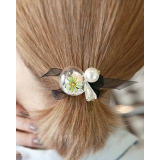 Caged Flower Elastic Hair Tie