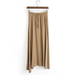 Drawstring Maxi Skirt