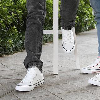 Plain High-top Couple Sneakers