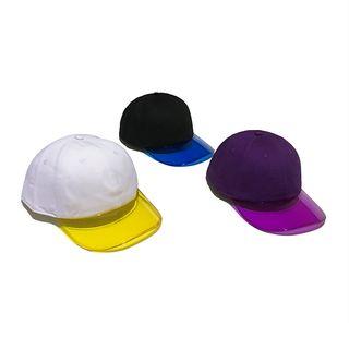 Transparent Brim Color Panel Baseball Cap