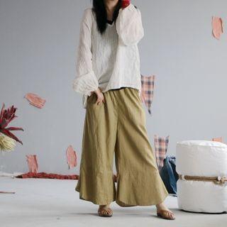 Linen Blouse White - One Size