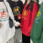 Couple Matching Chinese Character Printed Sweatshirt