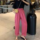 Wide Leg Pants Rose Pink - One Size