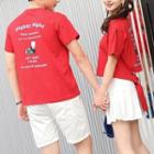 Couple Matching Printed Short Sleeve T-shirt / Shorts / Pleated Skirt