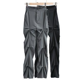 Draped Straight Leg Pants