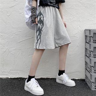 Flame Print Shorts