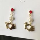 Pig Drop Earring 1 Pair - Pig - One Size