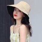 Plain Reversible Bucket Hat Reversible - Black & Almond - One Size