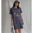 Eagle-print T-shirt Dress